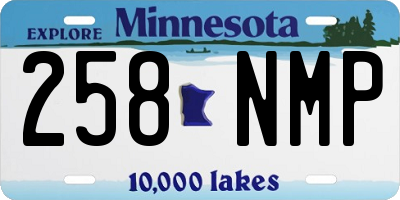 MN license plate 258NMP
