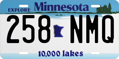 MN license plate 258NMQ