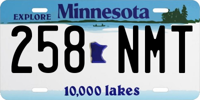 MN license plate 258NMT