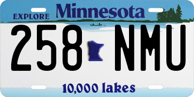 MN license plate 258NMU