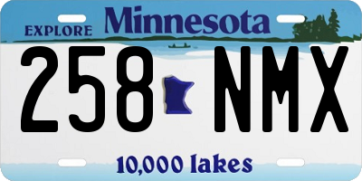 MN license plate 258NMX