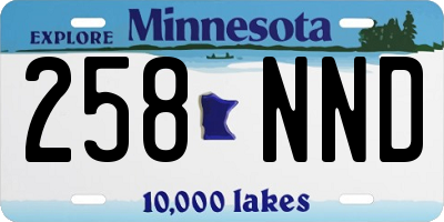 MN license plate 258NND