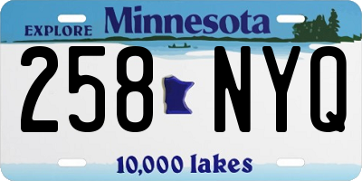 MN license plate 258NYQ