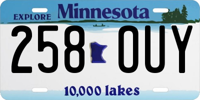 MN license plate 258OUY