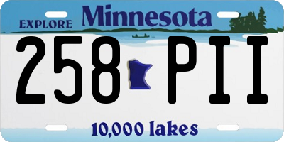 MN license plate 258PII