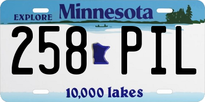 MN license plate 258PIL