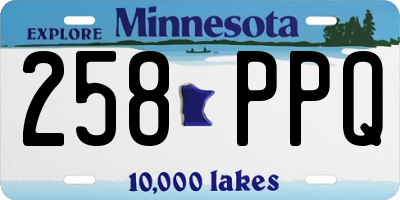 MN license plate 258PPQ