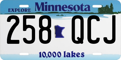 MN license plate 258QCJ