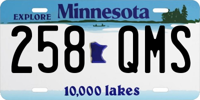 MN license plate 258QMS