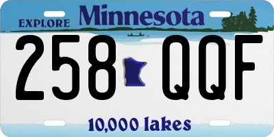 MN license plate 258QQF