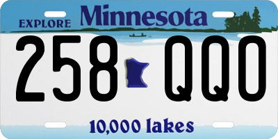 MN license plate 258QQO