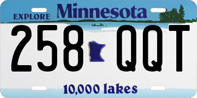 MN license plate 258QQT