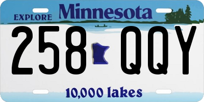 MN license plate 258QQY