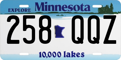 MN license plate 258QQZ