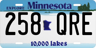MN license plate 258QRE