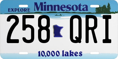MN license plate 258QRI