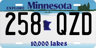 MN license plate 258QZD
