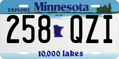 MN license plate 258QZI