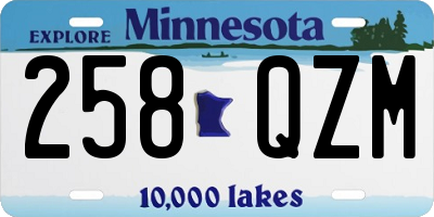 MN license plate 258QZM