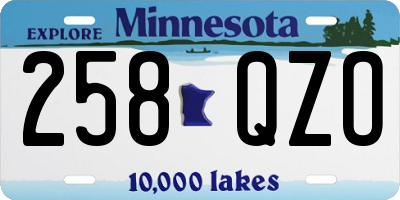 MN license plate 258QZO