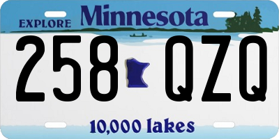 MN license plate 258QZQ