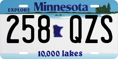 MN license plate 258QZS