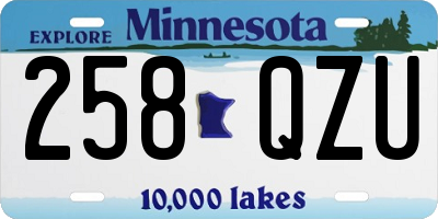 MN license plate 258QZU