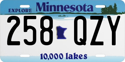 MN license plate 258QZY