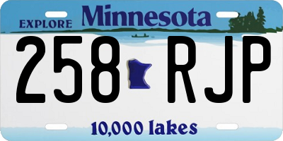MN license plate 258RJP