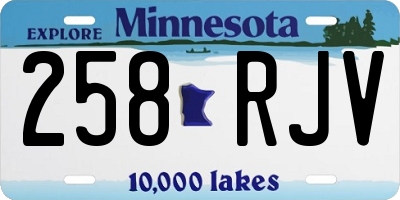 MN license plate 258RJV