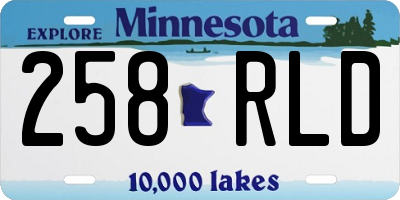 MN license plate 258RLD