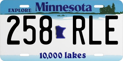MN license plate 258RLE