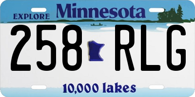 MN license plate 258RLG
