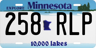 MN license plate 258RLP