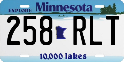 MN license plate 258RLT