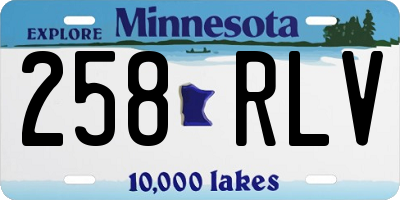 MN license plate 258RLV
