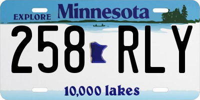MN license plate 258RLY