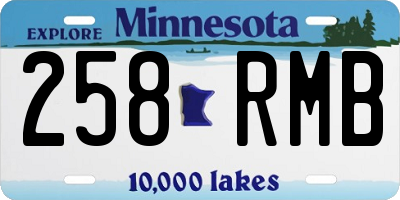 MN license plate 258RMB