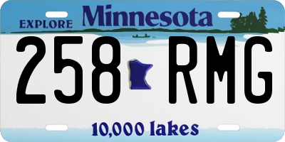 MN license plate 258RMG