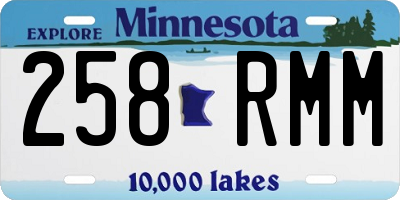 MN license plate 258RMM