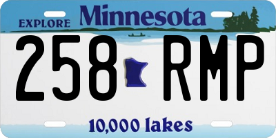 MN license plate 258RMP