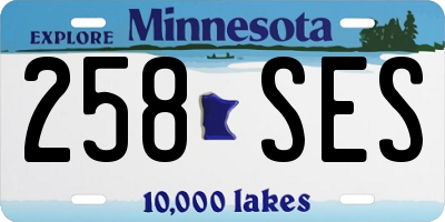 MN license plate 258SES