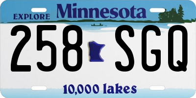 MN license plate 258SGQ