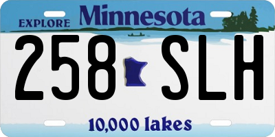 MN license plate 258SLH