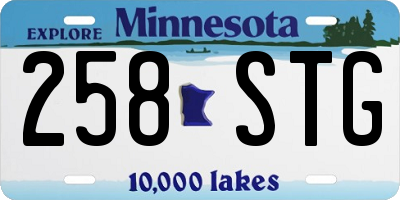 MN license plate 258STG