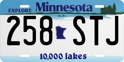 MN license plate 258STJ