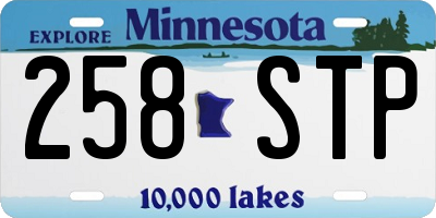 MN license plate 258STP