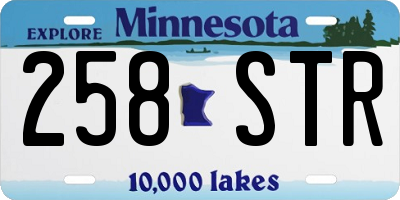 MN license plate 258STR