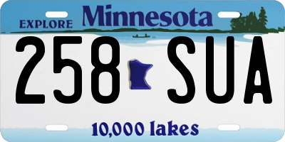 MN license plate 258SUA