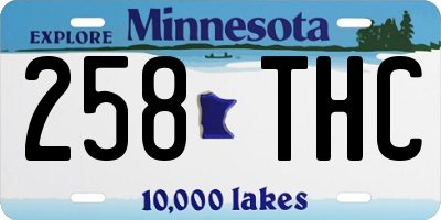 MN license plate 258THC
